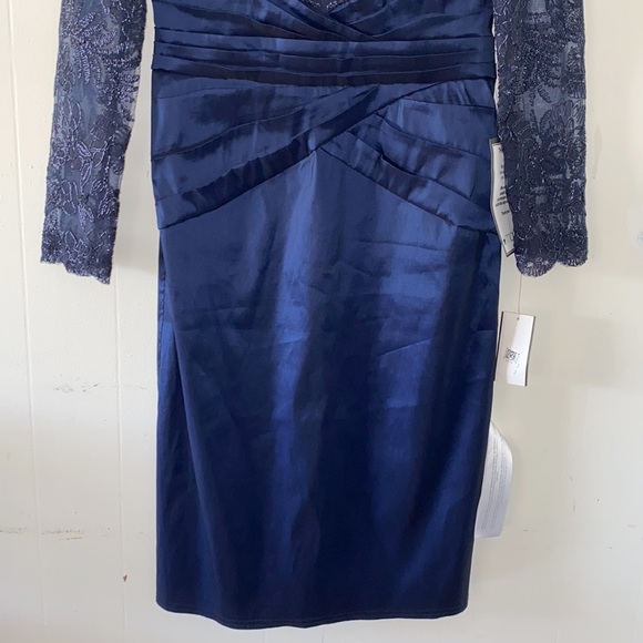TADASHI SHOJI DEX EMBROIDERED TAFFETA DRESS Sz 6 - Picture 6 of 15